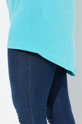 Plus size veliki brojevi Majica kratkih rukava dužeg kroja za punije