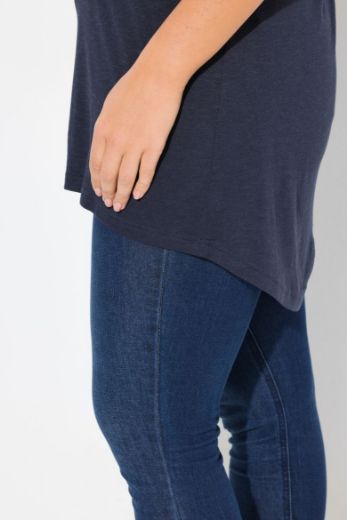 Plus size veliki brojevi Majica kratkih rukava dužeg kroja za punije