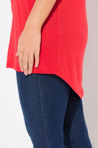 Plus size veliki brojevi Majica kratkih rukava dužeg kroja za punije
