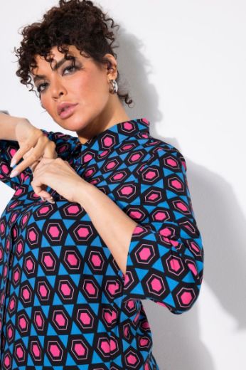 Plus size veliki brojevi Bluza 3/4 rukava dužeg A kroja za punije