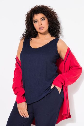 Plus size veliki brojevi Top bez rukava V ovratnika za punije