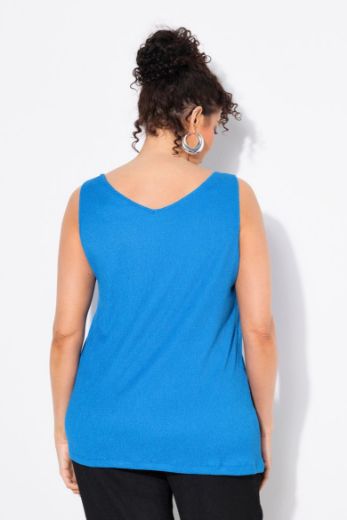 Plus size veliki brojevi Top bez rukava V ovratnika za punije