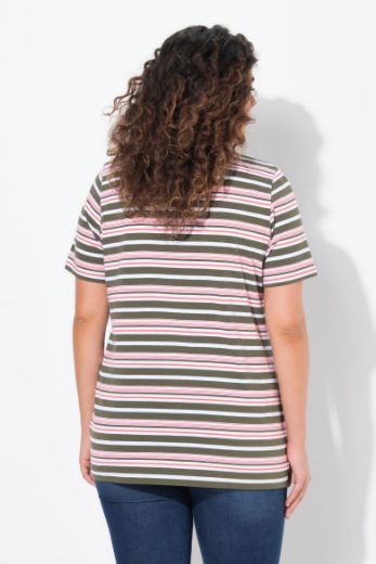 Plus size veliki brojevi Majica kratkih rukava V ovratnika za punije