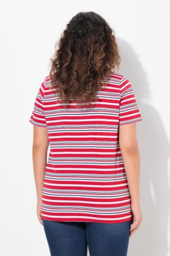 Plus size veliki brojevi Majica kratkih rukava V ovratnika za punije