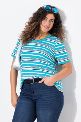 Plus size veliki brojevi Majica kratkih rukava V ovratnika za punije