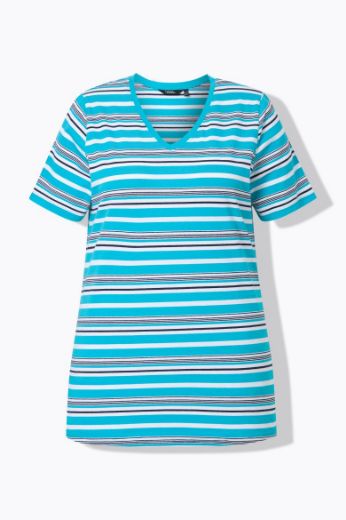 Plus size veliki brojevi Majica kratkih rukava V ovratnika za punije