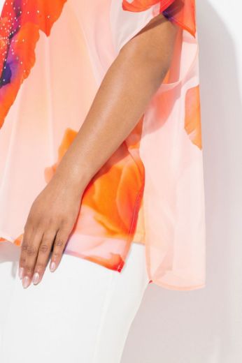Plus size veliki brojevi Bluza kratkih rukava V ovratnika za punije