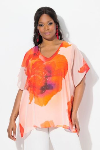 Plus size veliki brojevi Bluza kratkih rukava V ovratnika za punije