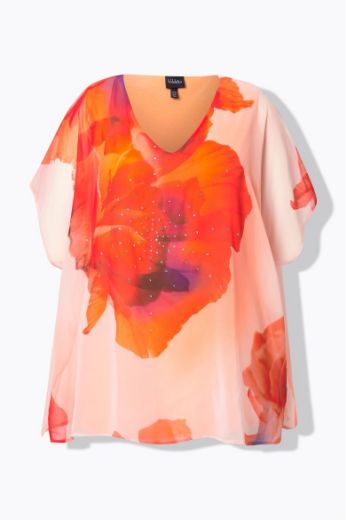 Plus size veliki brojevi Bluza kratkih rukava V ovratnika za punije