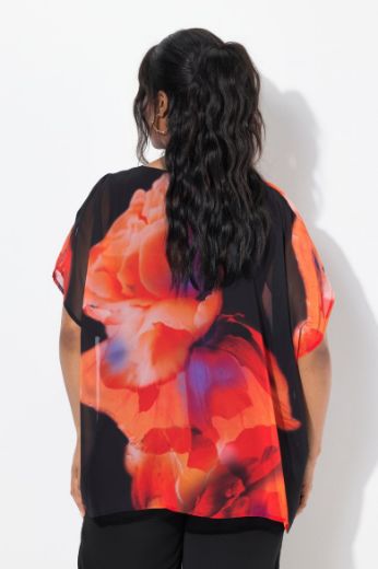 Plus size veliki brojevi Bluza kratkih rukava V ovratnika za punije