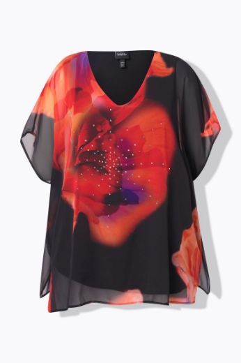 Plus size veliki brojevi Bluza kratkih rukava V ovratnika za punije