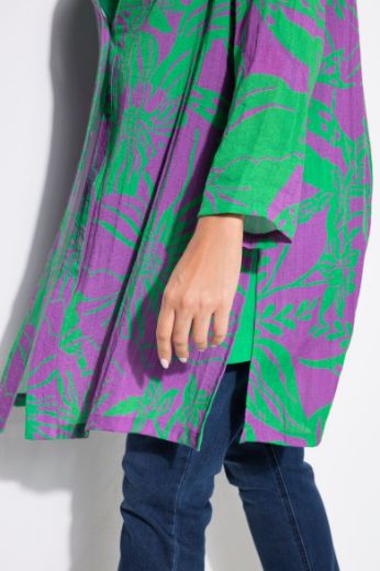 Plus size veliki brojevi Bluza na kopčanje dužeg kroja za punije