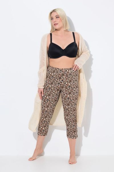 Veliki brojevi Hlače Capri s leopard uzorkom moda za punije