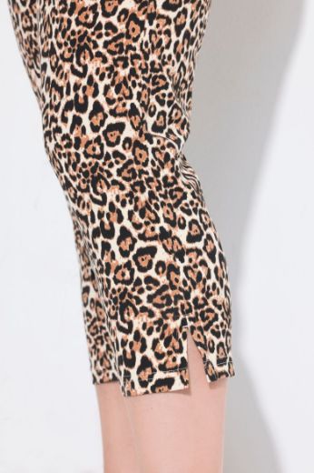 Plus size veliki brojevi Hlače Capri s leopard uzorkom za punije