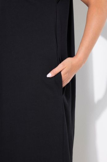Plus size veliki brojevi Haljina kratkih rukava okruglog ovratnika za punije