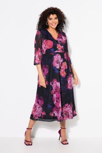 Plus size veliki brojevi Haljina maxi V ovratnika za punije