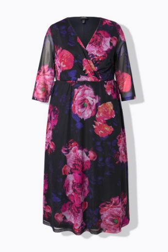 Plus size veliki brojevi Haljina maxi V ovratnika za punije