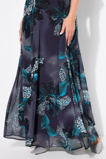 Plus size veliki brojevi Haljina maxi V ovratnika za punije