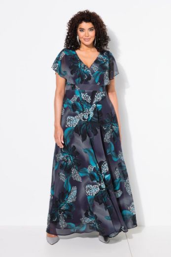 Plus size veliki brojevi Haljina maxi V ovratnika za punije