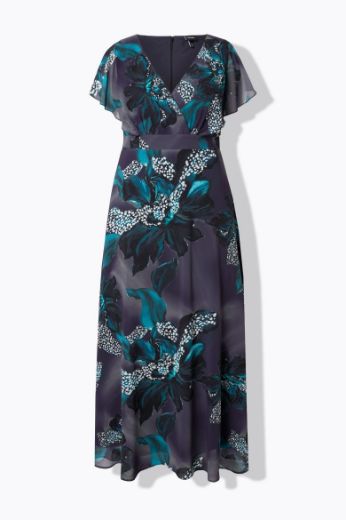 Plus size veliki brojevi Haljina maxi V ovratnika za punije