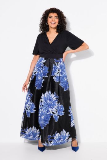 Plus size veliki brojevi Haljina maxi V ovratnika za punije