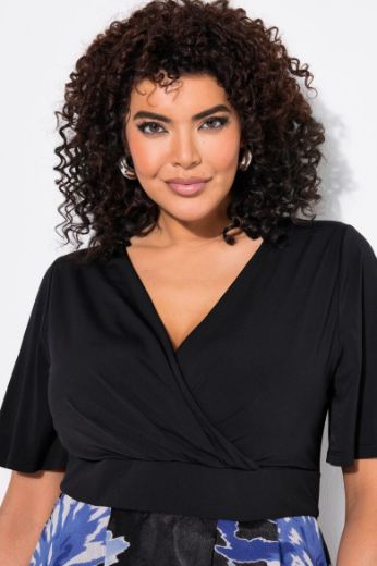 Plus size veliki brojevi Haljina maxi V ovratnika za punije
