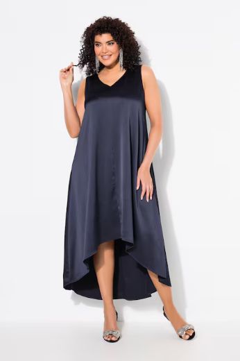 Plus size veliki brojevi Haljina bez rukava V ovratnika za punije