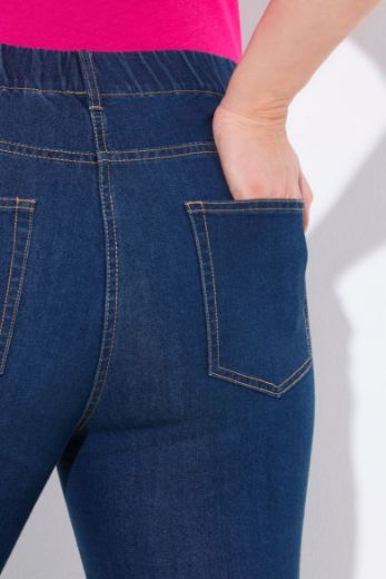 Plus size veliki brojevi Hlače elastičnog struka skraćenih nogavica za punije