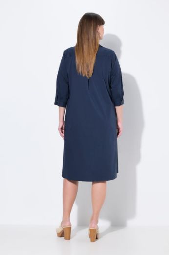 Plus size veliki brojevi Haljina 3/4 rukava A kroja za punije