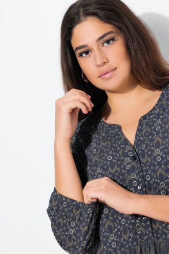 Plus size veliki brojevi Haljina 3/4 rukava A kroja za punije