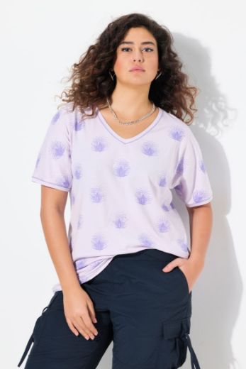 Plus size veliki brojevi Majica kratkih rukava V ovratnika za punije