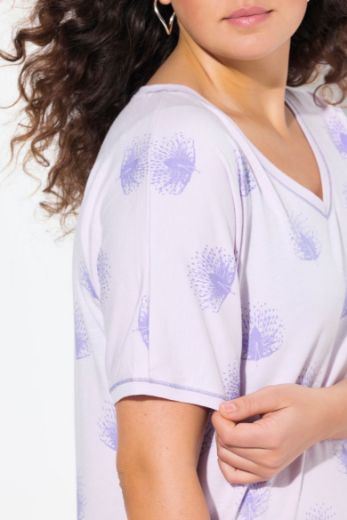 Plus size veliki brojevi Majica kratkih rukava V ovratnika za punije