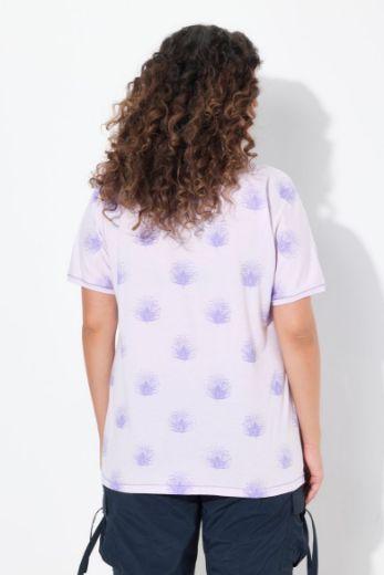Plus size veliki brojevi Majica kratkih rukava V ovratnika za punije