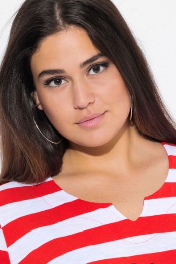 Plus size veliki brojevi Majica 3/4 rukava V ovratnika za punije
