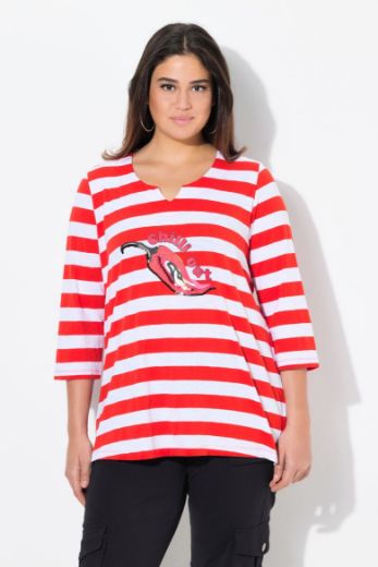 Plus size veliki brojevi Majica 3/4 rukava V ovratnika za punije