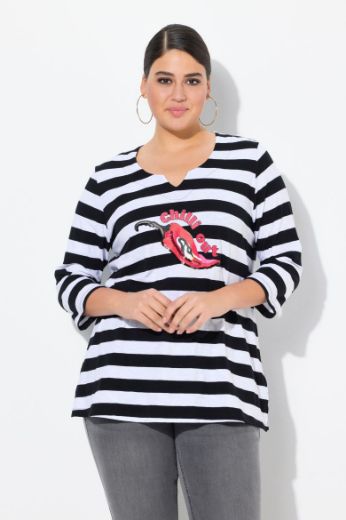 Plus size veliki brojevi Majica 3/4 rukava V ovratnika za punije