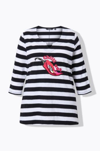Plus size veliki brojevi Majica 3/4 rukava V ovratnika za punije