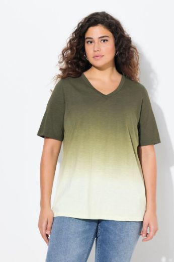 Plus size veliki brojevi Majica kratkih rukava V ovratnika za punije