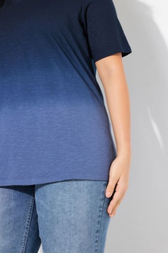 Plus size veliki brojevi Majica kratkih rukava V ovratnika za punije
