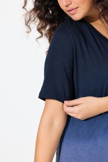 Plus size veliki brojevi Majica kratkih rukava V ovratnika za punije