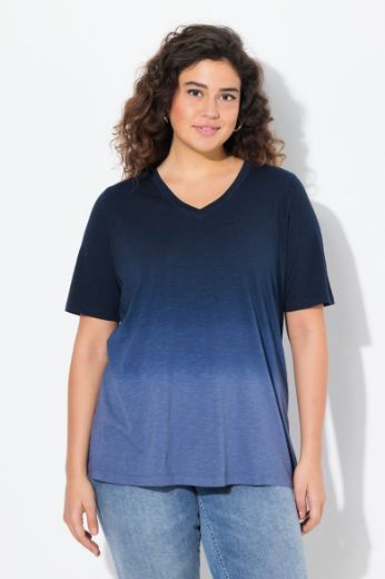 Plus size veliki brojevi Majica kratkih rukava V ovratnika za punije