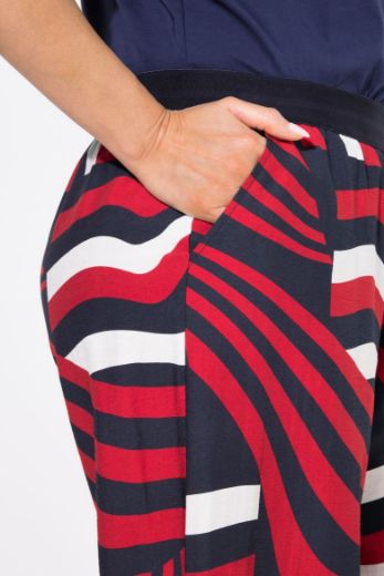 Plus size veliki brojevi Hlače elastičnog struka širokih nogavica za punije