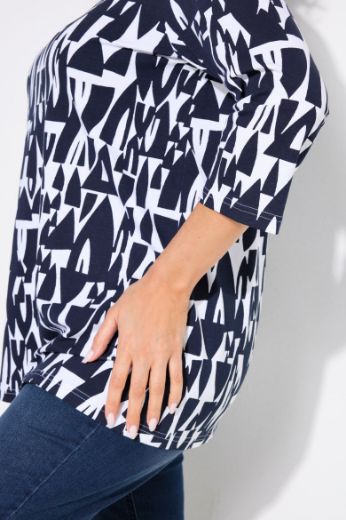 Plus size veliki brojevi Majica 3/4 rukava A kroja za punije