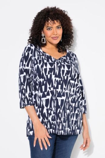 Plus size veliki brojevi Majica 3/4 rukava A kroja za punije