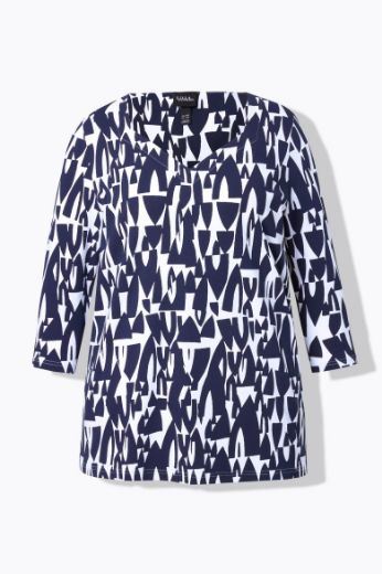 Plus size veliki brojevi Majica 3/4 rukava A kroja za punije