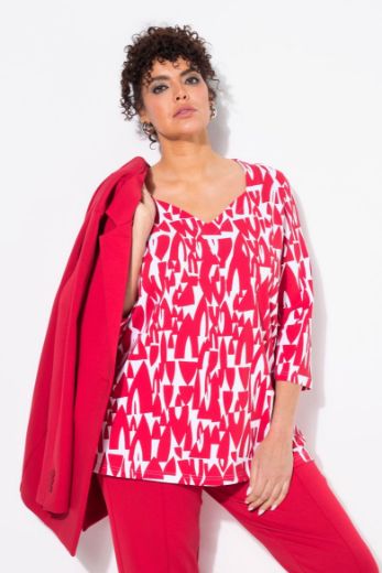 Plus size veliki brojevi Majica 3/4 rukava A kroja za punije