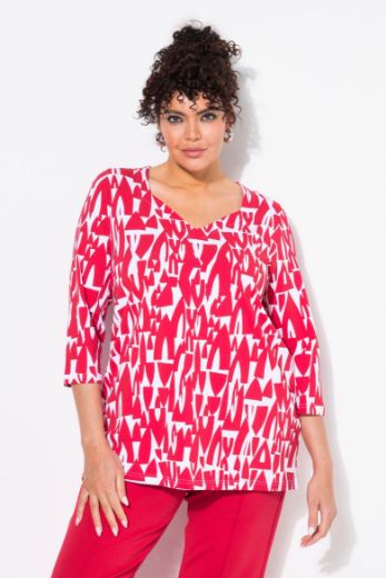 Plus size veliki brojevi Majica 3/4 rukava A kroja za punije