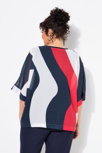 Plus size veliki brojevi Majica 3/4 rukava V ovratnika za punije