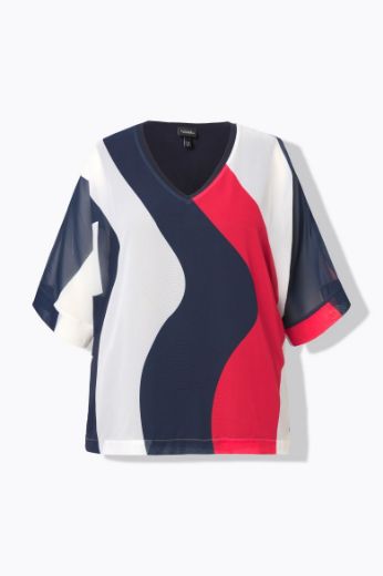Plus size veliki brojevi Majica 3/4 rukava V ovratnika za punije