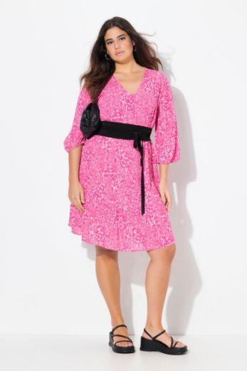Plus size veliki brojevi Haljina 3/4 rukava A kroja za punije